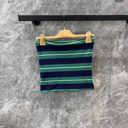 Classic Striped Bustier Top