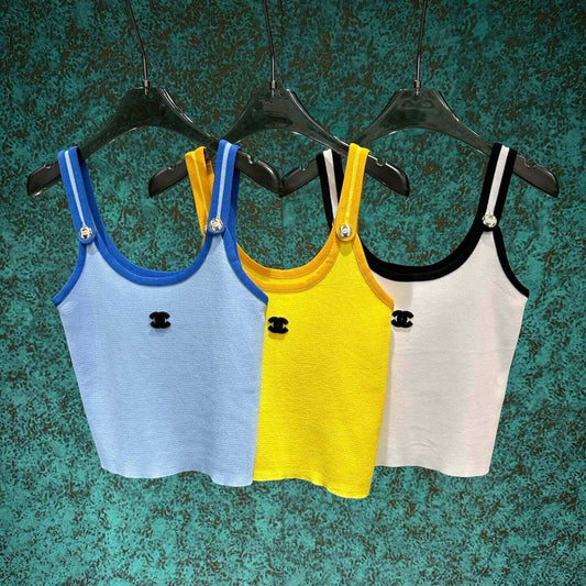 Trendy Bright Color Buttoned Vest