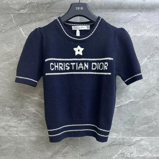 Classic Star Embroidered Knit Short Sleeve