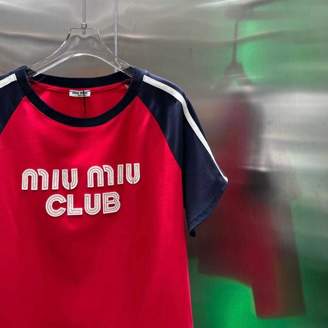 3D Craftsmanship Shoulder Sleeve Color Block T-shirt