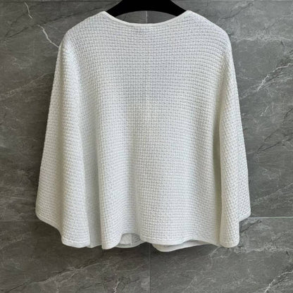 Classic Camellia Metal-Button Cardigan