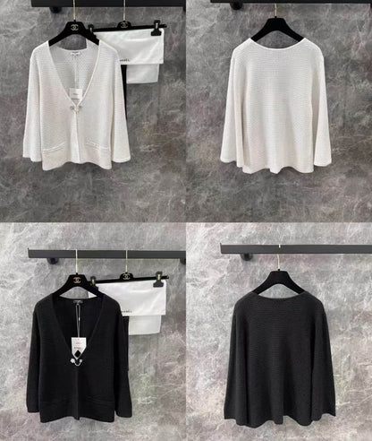 Classic Camellia Metal-Button Cardigan