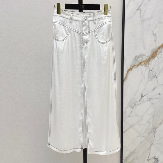 Trendy Slit Skirt with Effortless Drapery