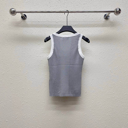 Trendy Color-Block Trim Vest