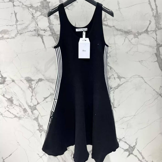 Side Webbing Patchwork Dress