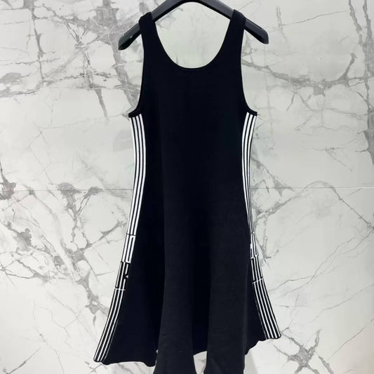 Side Webbing Patchwork Dress