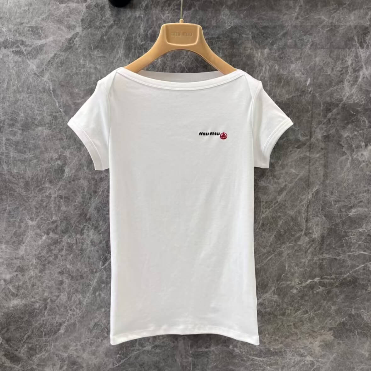 Minimalist Sailboat Embroidery T-Shirt