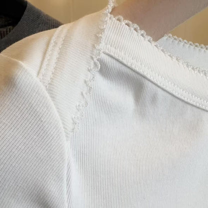 Minimalist Sailboat Embroidery T-Shirt