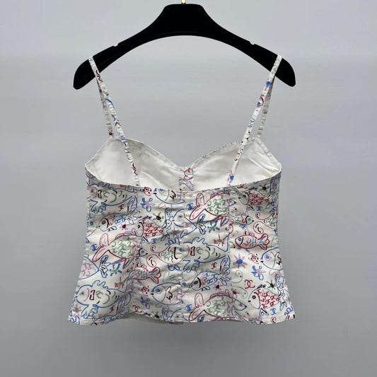 Catwalk Vacation Collection Small Fish Tie-Dye Vest