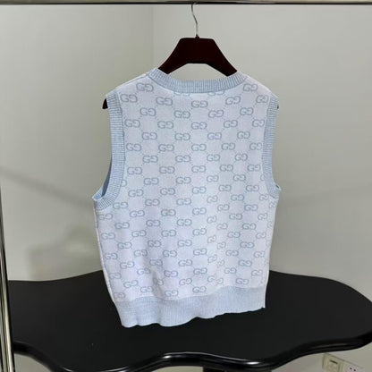 Classic Subtle-Texture All-Over Print Vest