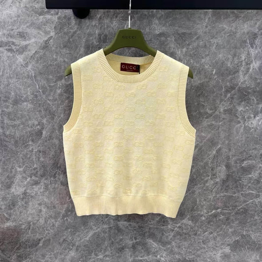 Classic Subtle-Texture All-Over Print Vest