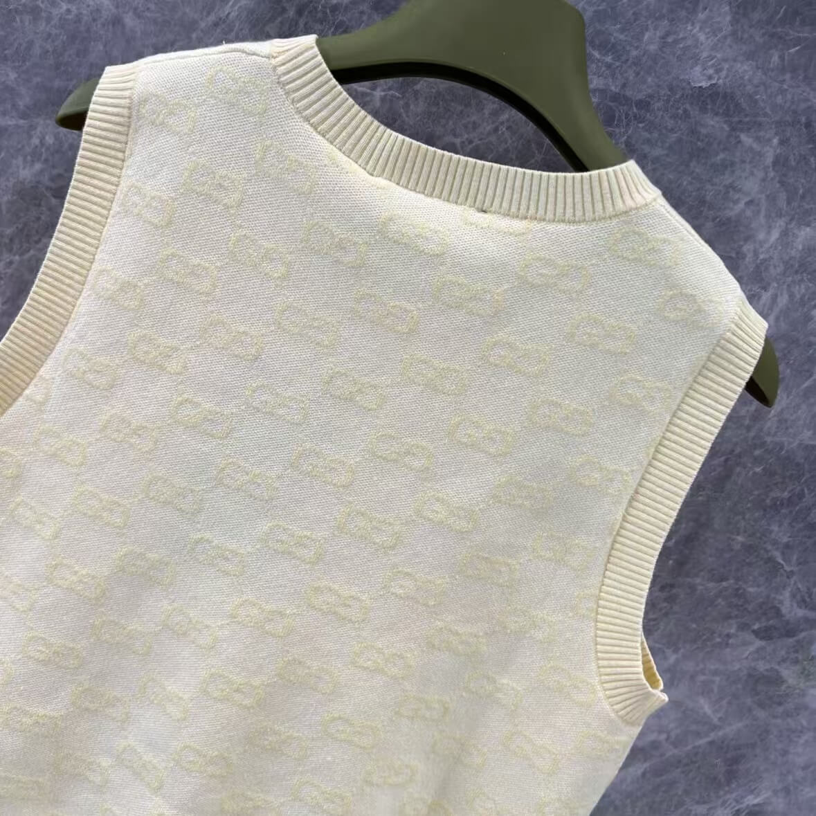 Classic Subtle-Texture All-Over Print Vest
