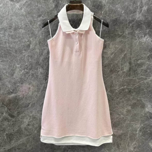 Sporty Halter Backless Dress