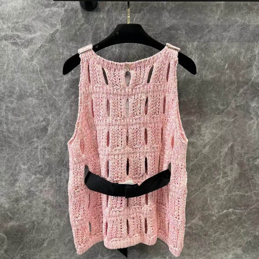 Heavy-Artistry Openwork Crochet Vest