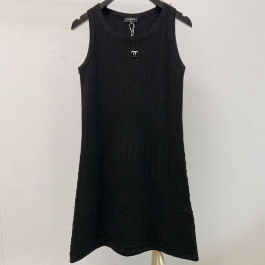 CHA Minimalist Elegance Knit Vest Dress