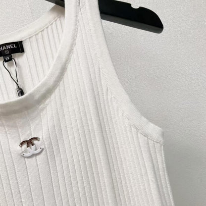 CHA Minimalist Elegance Knit Vest Dress