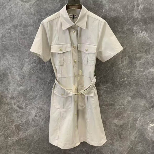 Casual Utility Belt Dress