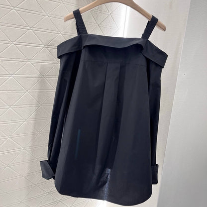 Trendy One-Shoulder Strap Blouse