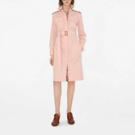 Cuff Plaid-Patch Embroidered Dress