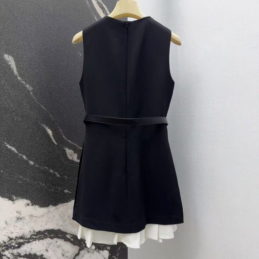Elegant Black Dress with Diamond Accents