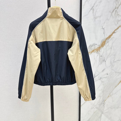 Trendy Color-Block Trench Jacket