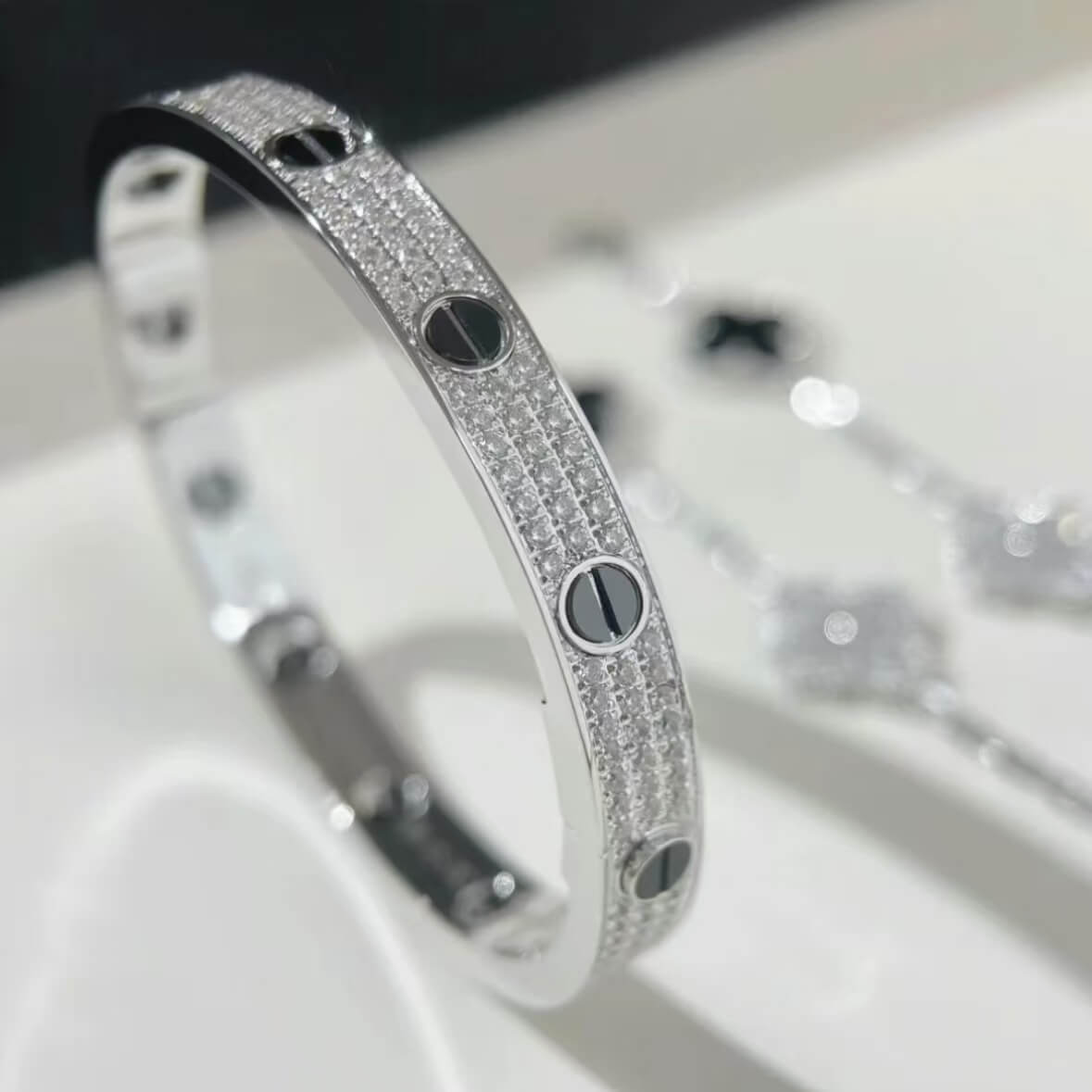 Black Diamond-Embellished Bracelet