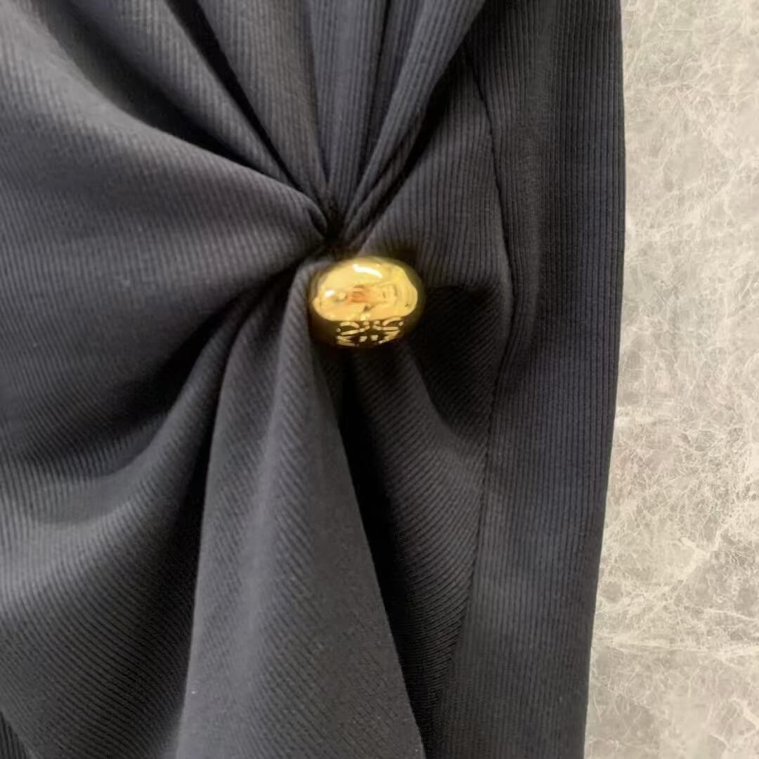 Trendy Free-Form Pleated Metal-Button Vest