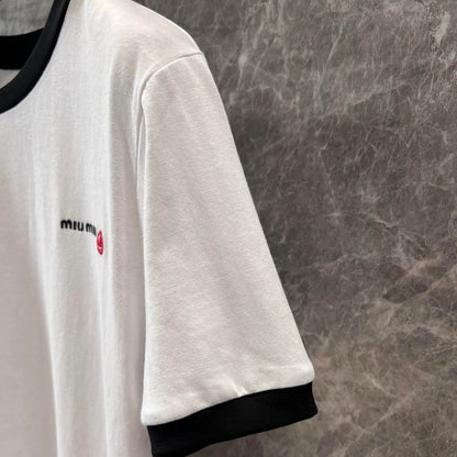 Classic Black and White Color-Block T-Shirt