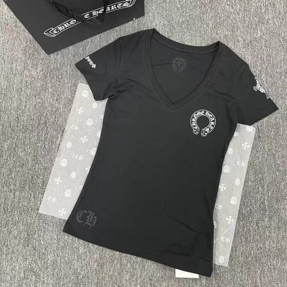 Horseshoe Sanskrit V-Neck T-Shirt