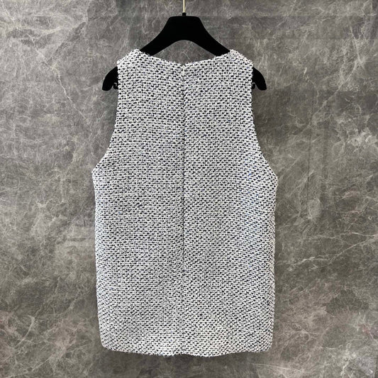Socialite-Style Tweed Dress