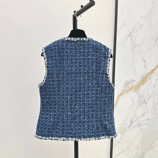 Classic Plaid Tweed Vest