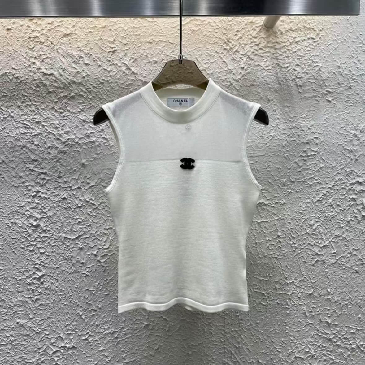 Fashionable Semi-Sheer Slim Fit Vest