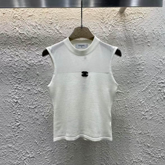 Fashionable Semi-Sheer Slim Fit Vest