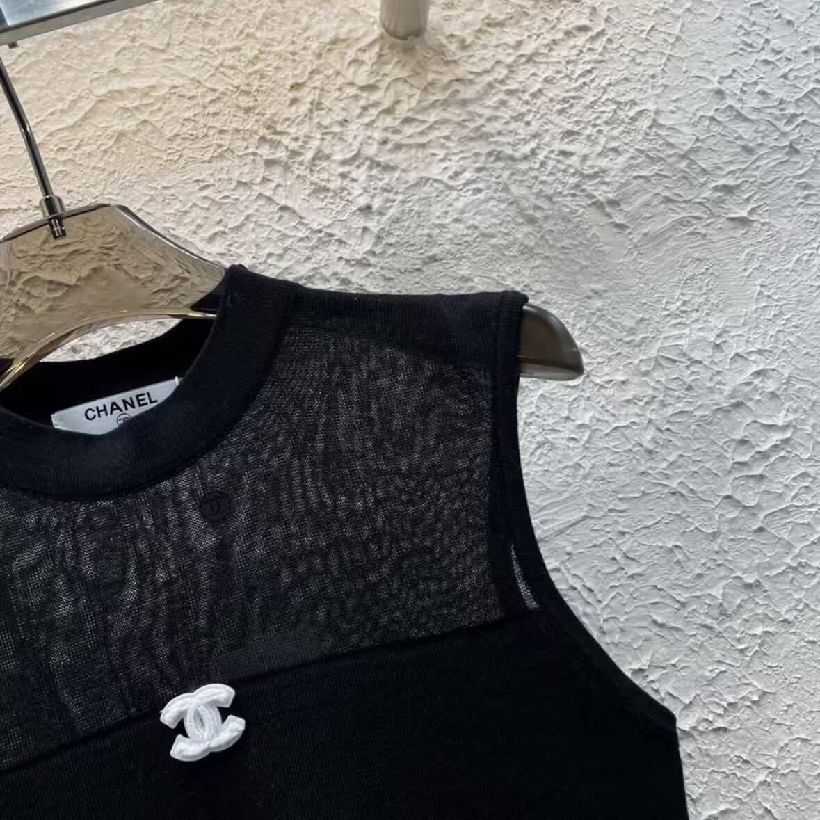 Fashionable Semi-Sheer Slim Fit Vest