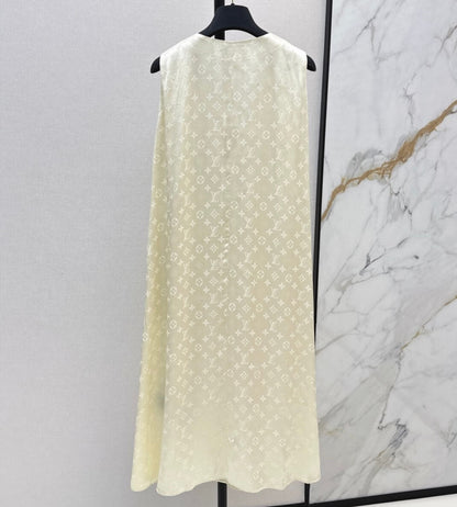 Retro-Chic V-Neck Zip Sleeveless Dress
