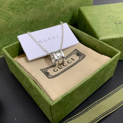 Vintage Cylinder Cut-Out Pendant Necklace