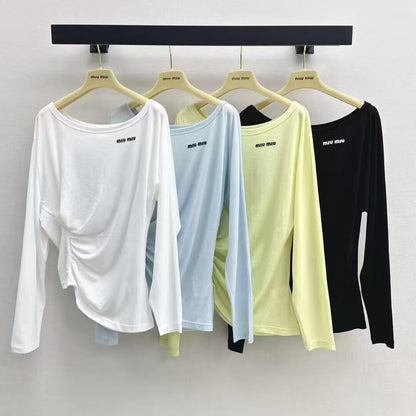 Casual Off-Shoulder Sun Protection Long Sleeve