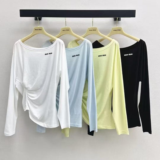 Casual Off-Shoulder Sun Protection Long Sleeve