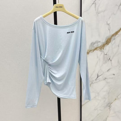 Casual Off-Shoulder Sun Protection Long Sleeve
