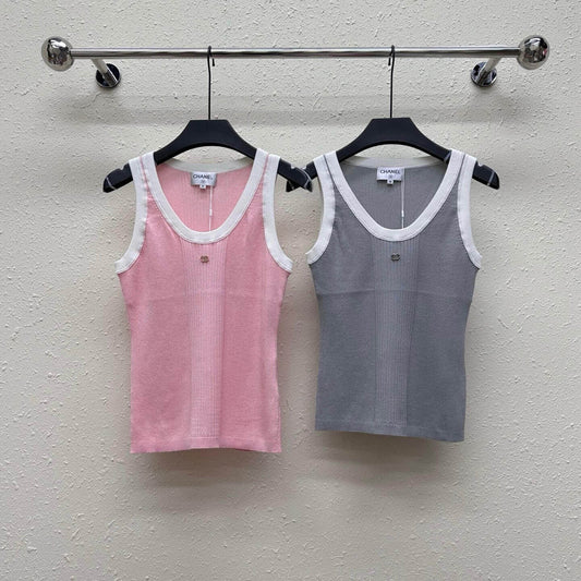 Trendy Color-Block Trim Vest