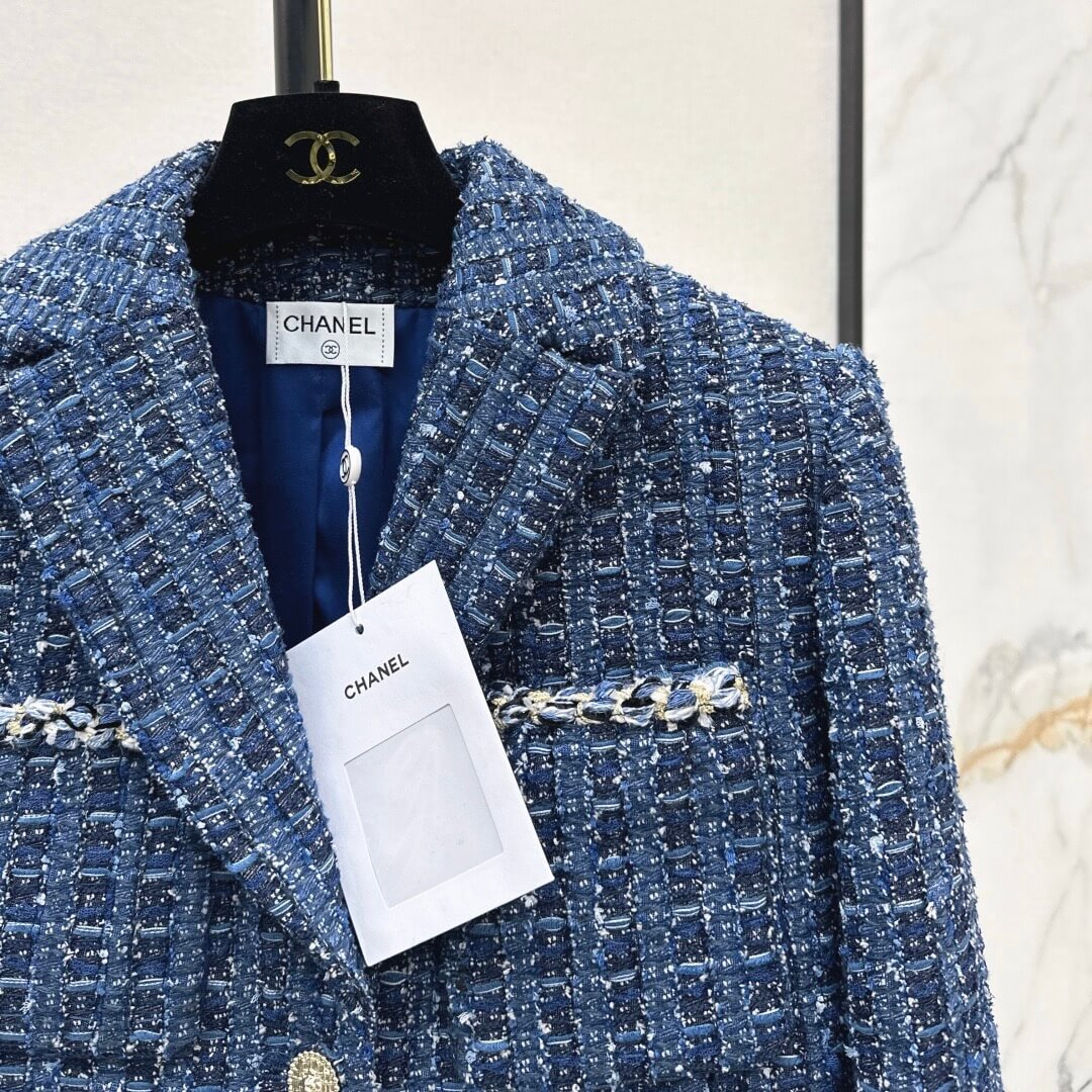Classic Plaid Tweed Short Coat