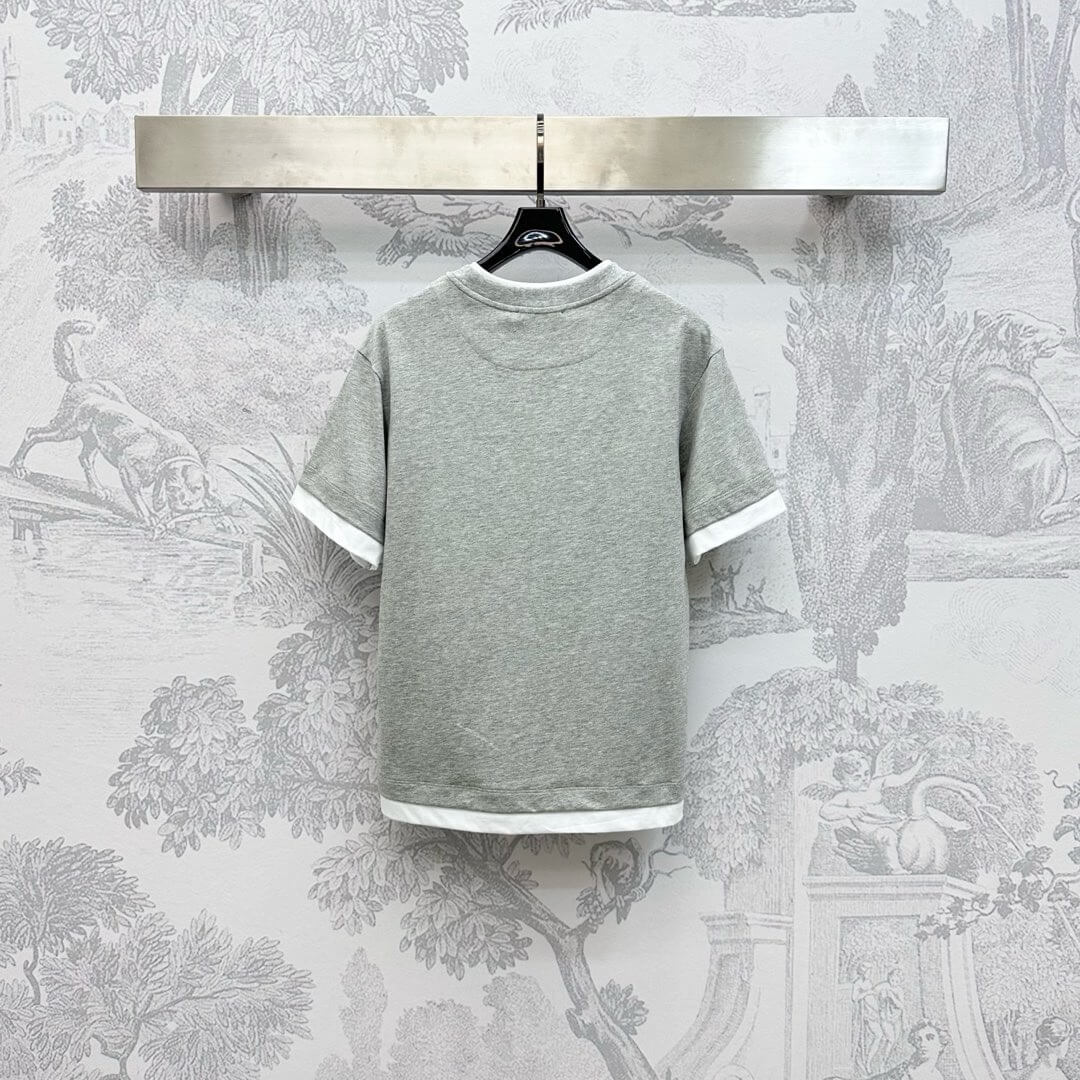 Minimalist Color-Block Classic Triangle Tee