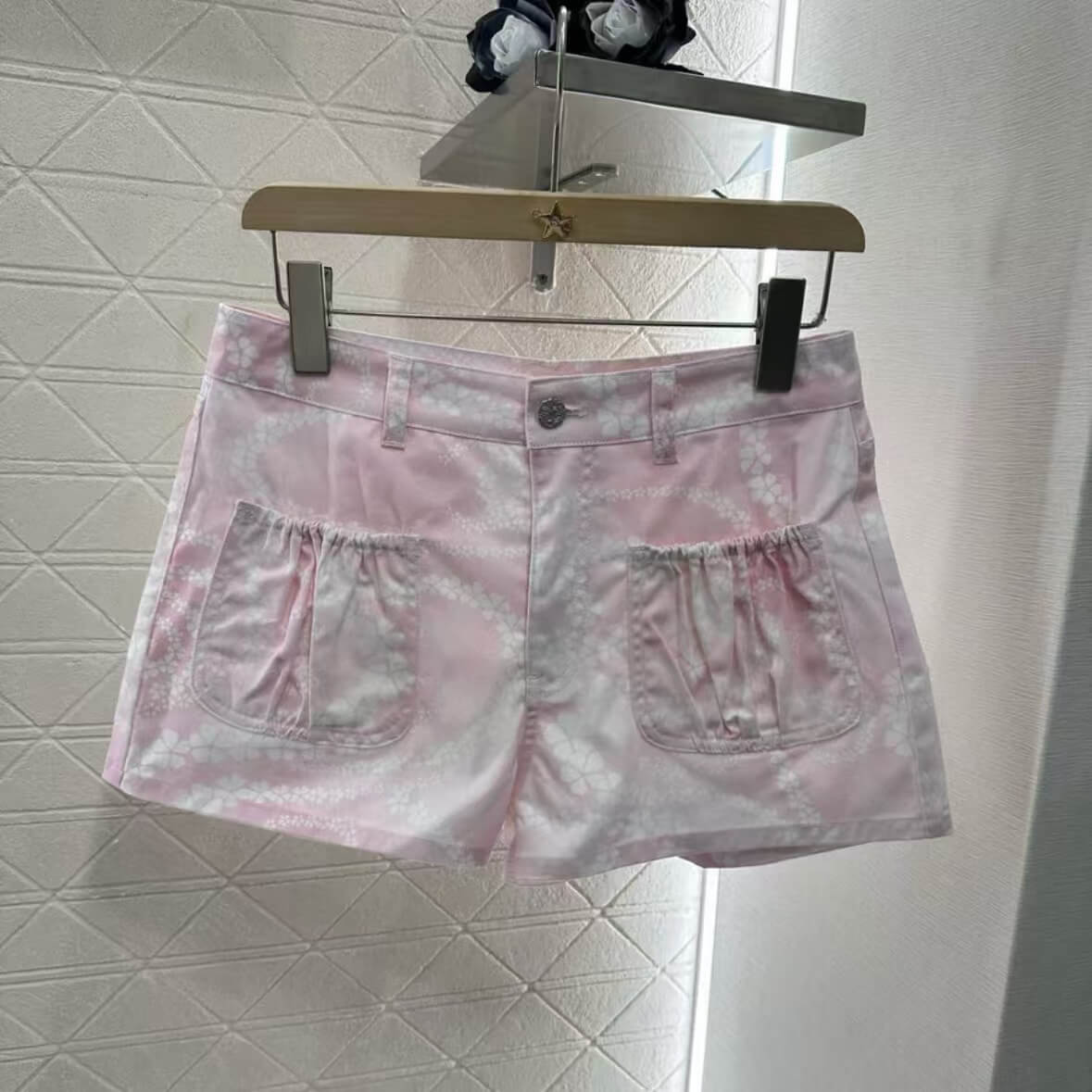 Seaside Vacation Style Elastic-Waist Pocket Shorts