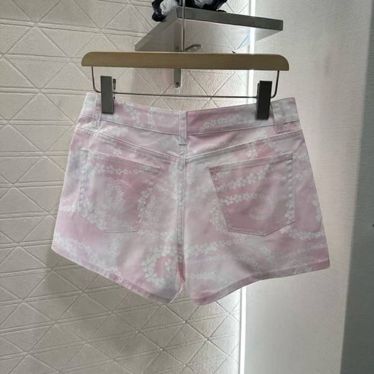 Seaside Vacation Style Elastic-Waist Pocket Shorts