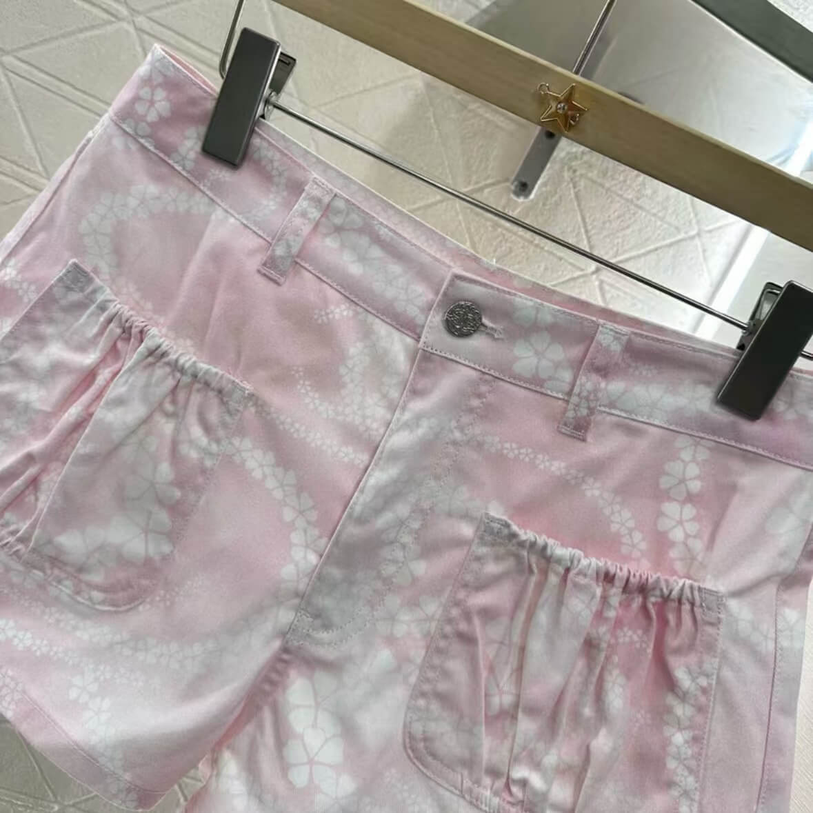 Seaside Vacation Style Elastic-Waist Pocket Shorts
