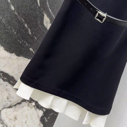 Elegant Black Dress with Diamond Accents