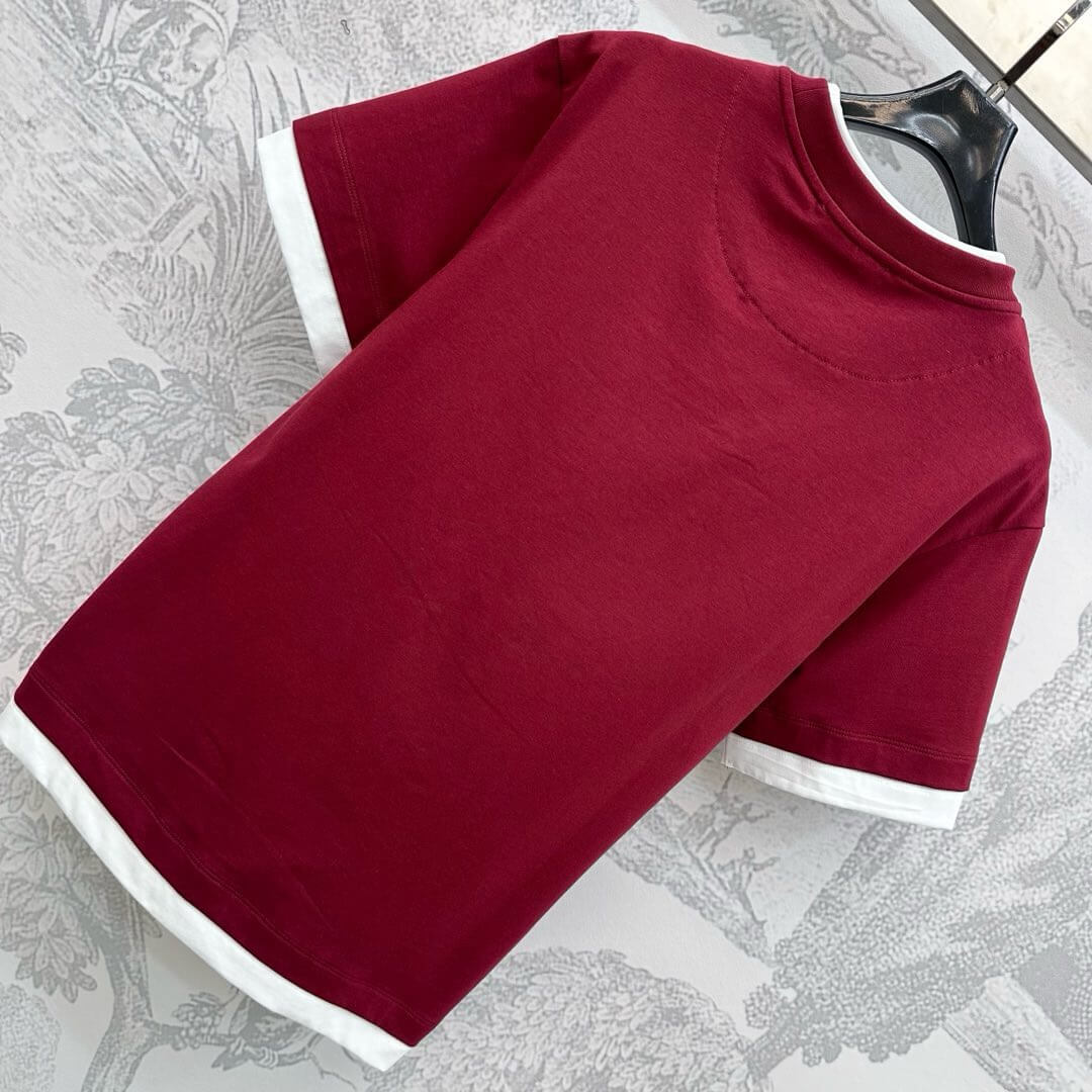 Minimalist Color-Block Classic Triangle Tee