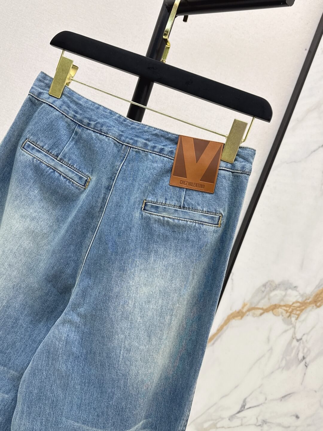 Vintage Washed Straight-Leg Jeans