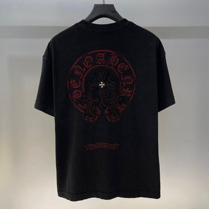 Chic 3D Sanskrit Embroidery T-Shirt
