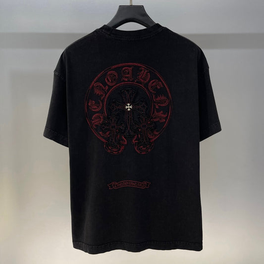 Chic 3D Sanskrit Embroidery T-Shirt